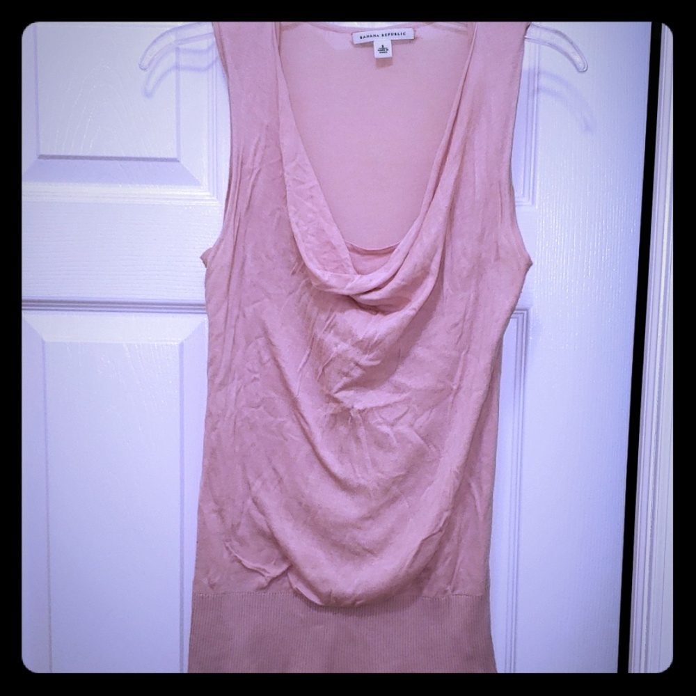 BR Deep Scoop Neck Front Dusty Pink Tank Top